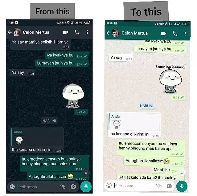 chat gara-gara pakai medsos © 2020 instagram.com