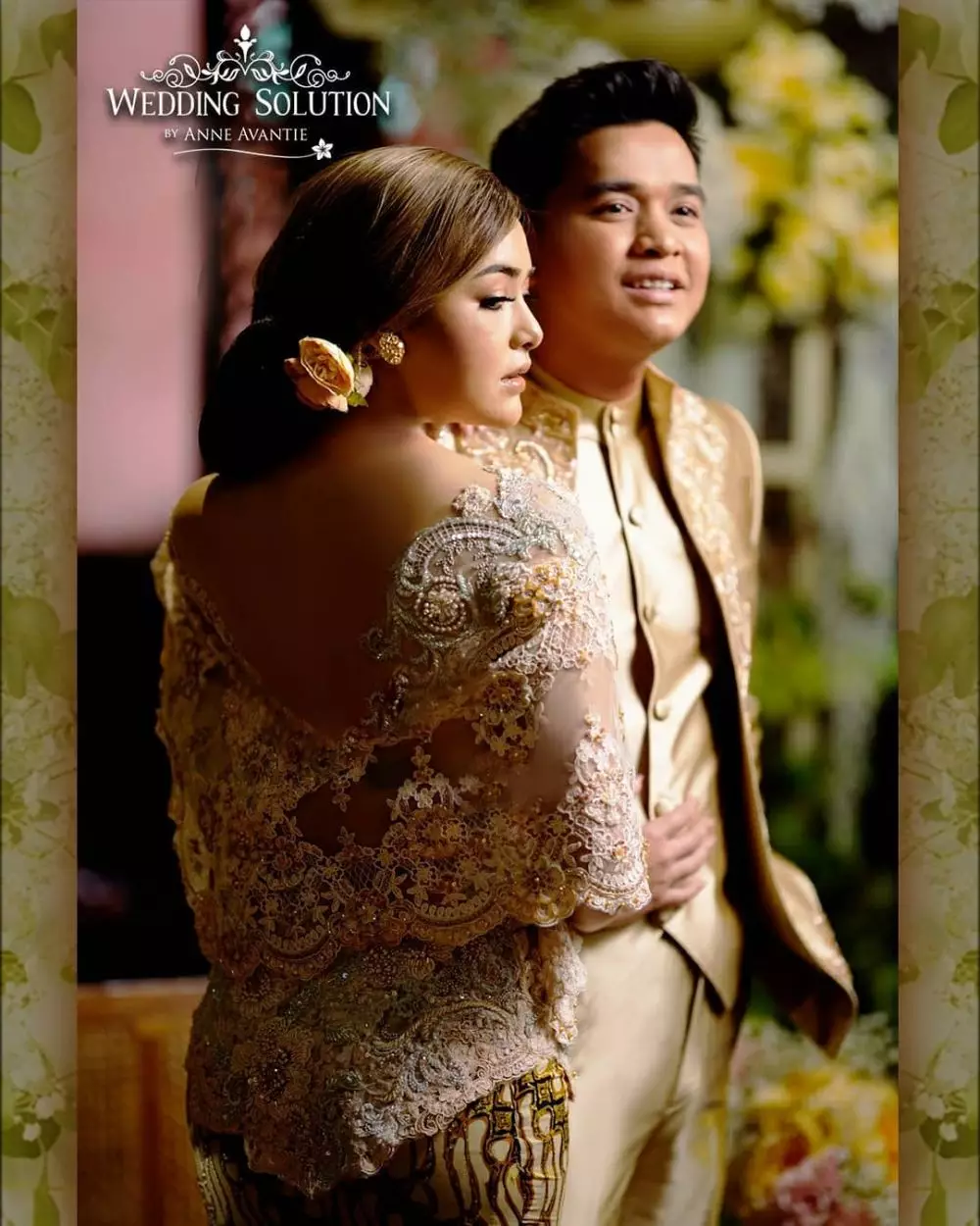 Amanda Billy berbusana pengantin instagram