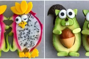 10 Kreasi makanan olahan buah berbentuk hewan, bikin nggak tega makan