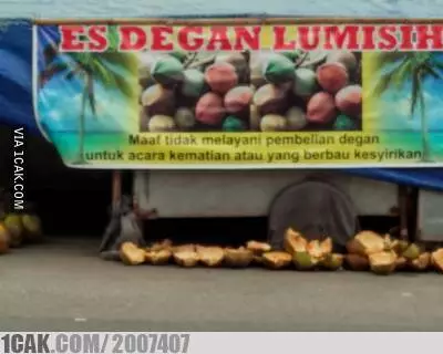 tulisan lucu gerobak minuman berbagai sumber