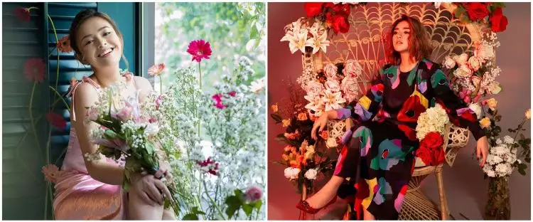 9 Gaya Amanda Manopo pemotretan tema bunga-bunga, bikin gagal fokus