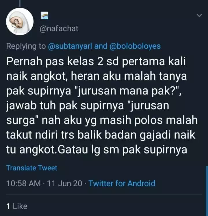 pengalaman angkutan umum Twitter