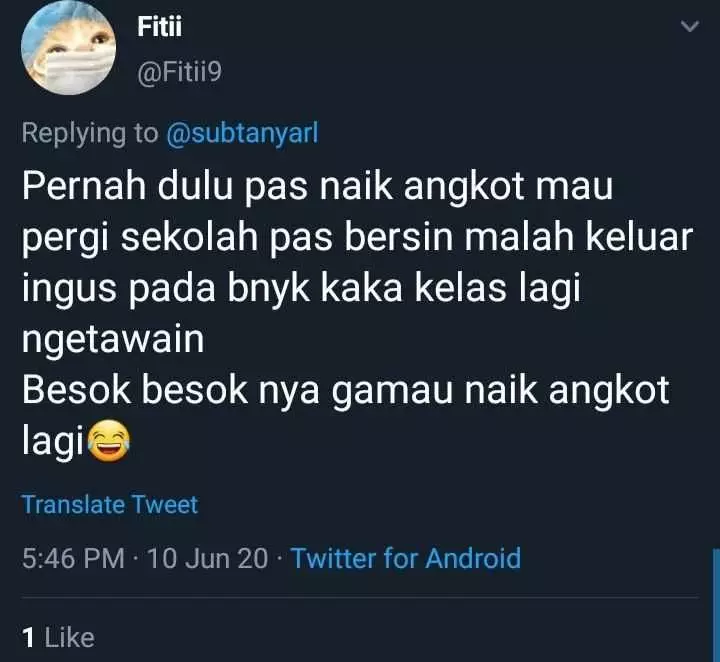 pengalaman angkutan umum Twitter