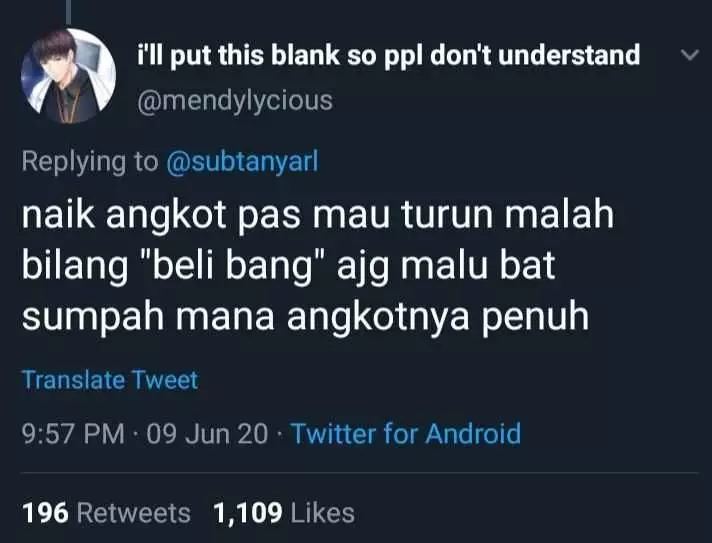 pengalaman angkutan umum Twitter