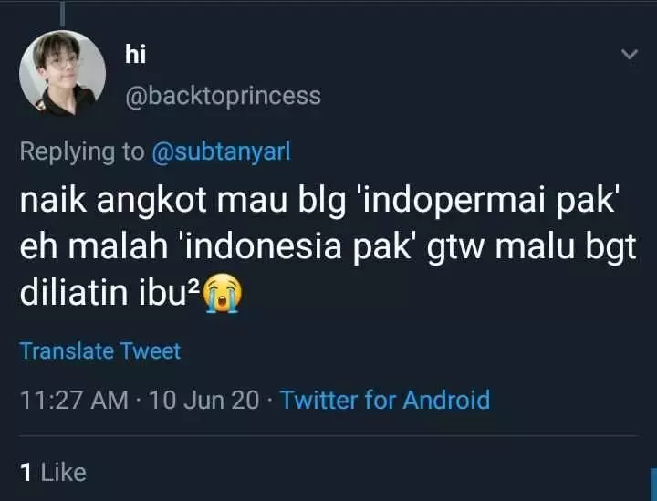 pengalaman angkutan umum Twitter