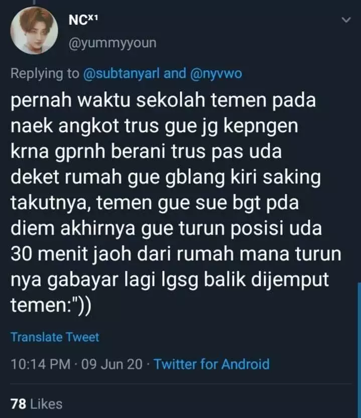 pengalaman angkutan umum Twitter