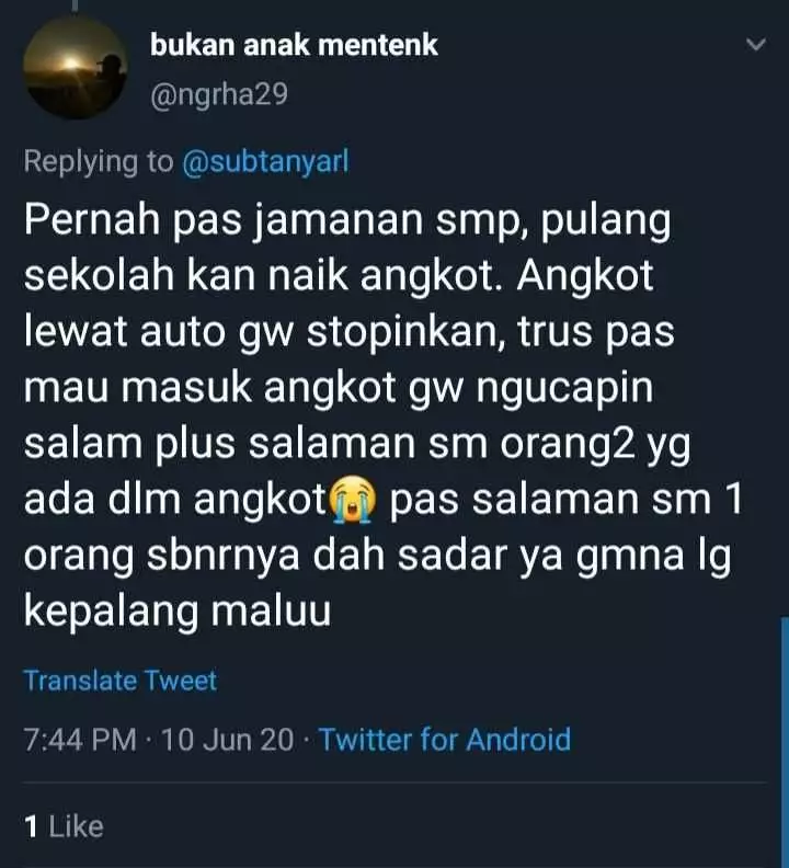 pengalaman angkutan umum Twitter