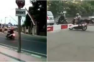 7 Momen pengendara terobos palang rel kereta ini bikin tepuk jidat