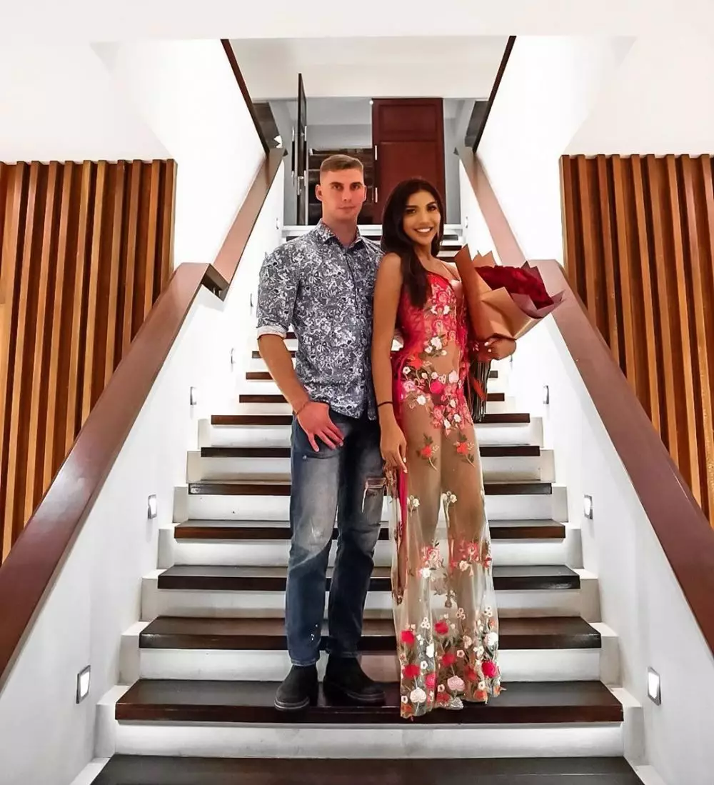 Potret Artur Kavunov trainer fitnes  pacar millen © 2020 Instagram