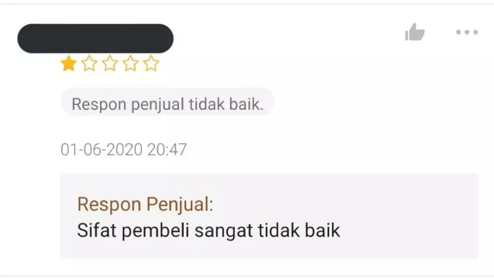 Balasan di review bintang 1 Twitter
