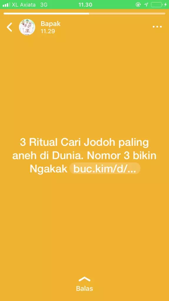 Status receh bapak di WA Twitter