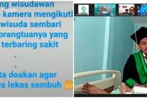 Cerita haru mahasiswa jalani wisuda online dari rumah sakit