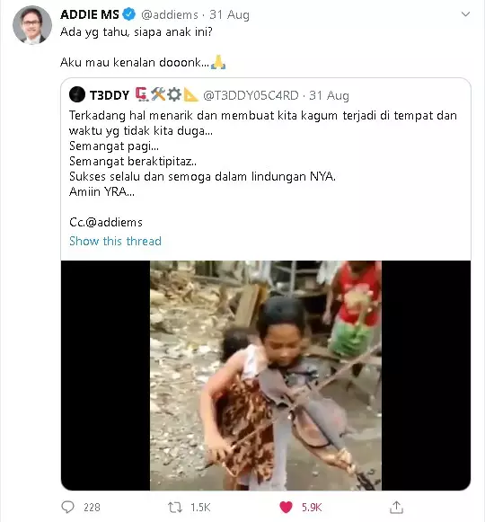 Bocah pintar biola Berbagai sumber