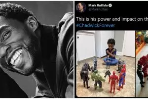 Momen haru 8 bocah beri penghormatan terakhir buat Chadwick Boseman