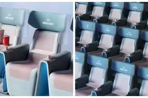 8 Penampakan kursi bioskop yang diklaim cegah penularan Covid-19