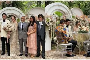 8 Momen pernikahan Sergio Berlino adik Marcella Zalianty, khidmat