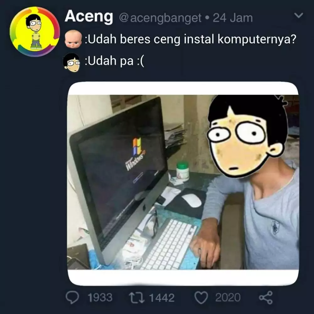 meme lucu benerin gadget © 2020 instagram.com