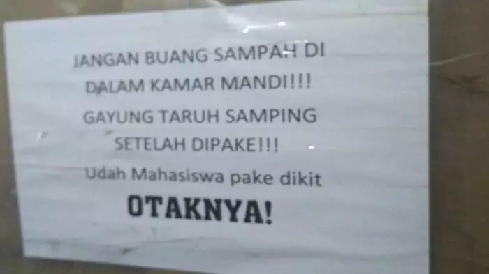 peringatan di toilet kos berbagai sumber peringatan di toilet kos berbagai sumber