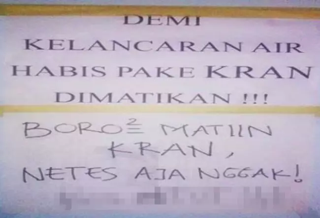 peringatan di toilet kos berbagai sumber peringatan di toilet kos berbagai sumber