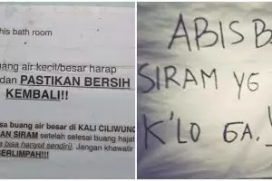 10 Peringatan lucu di toilet kos ini kocaknya bikin ikutan emosi