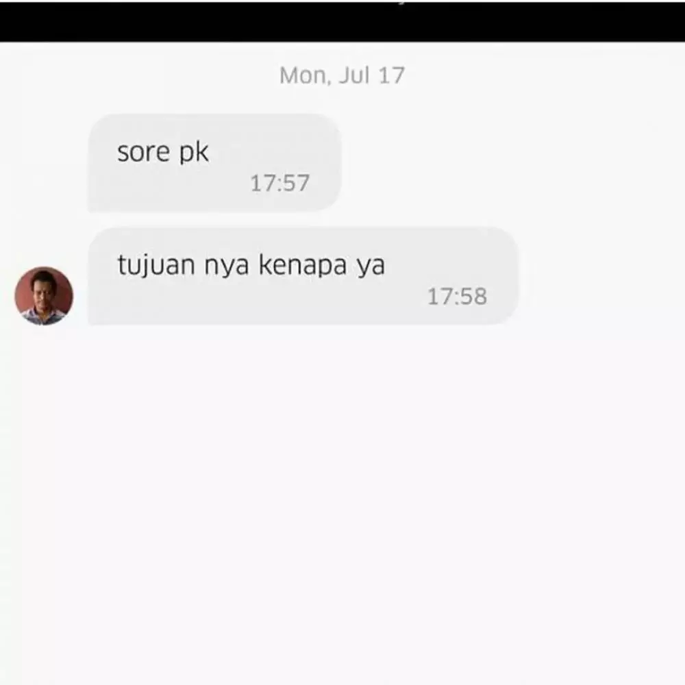 Chat typo lokasi penjemputan ojol Instagram