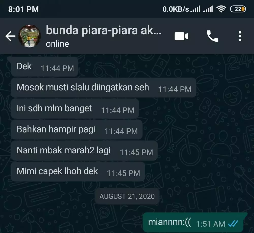 Chat emak suruh anaknya pulang Twitter