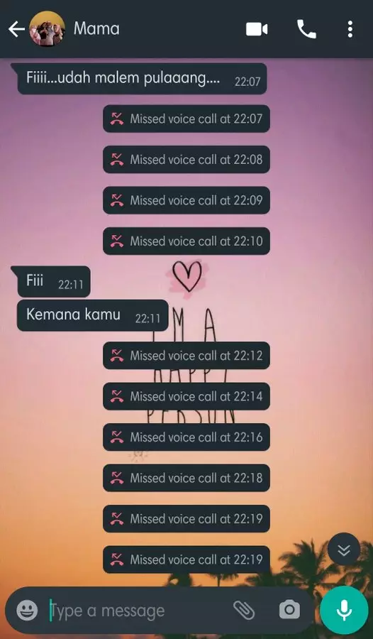 Chat emak suruh anaknya pulang Twitter