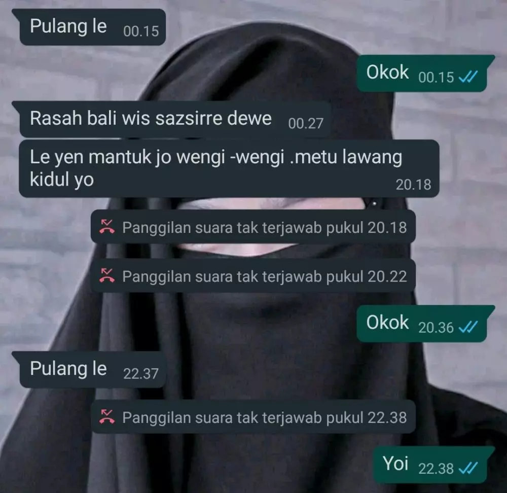 Chat emak suruh anaknya pulang Twitter