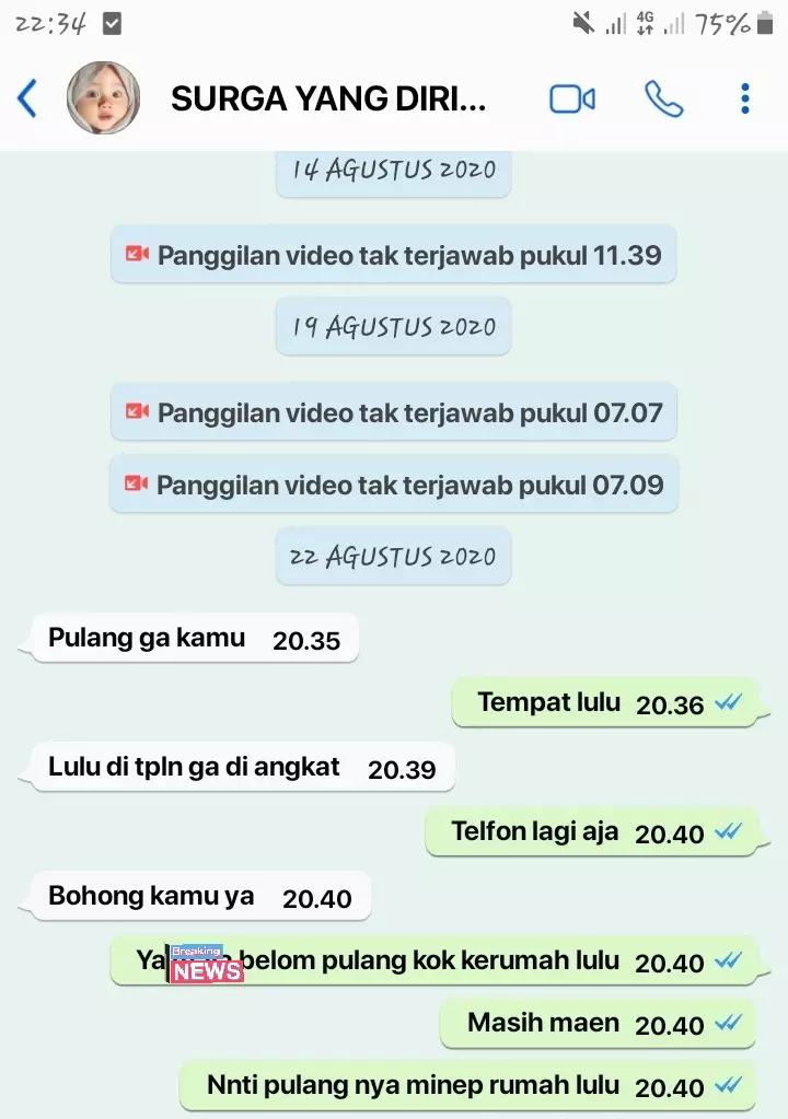 Chat emak suruh anaknya pulang Twitter