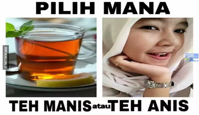 Meme minuman teh Berbagai sumber