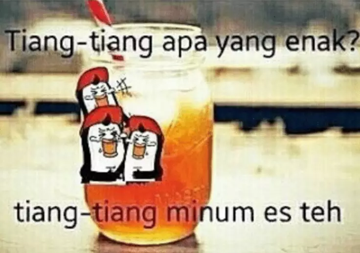 Meme minuman teh Berbagai sumber