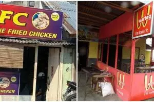 10 Potret pelesetan nama warung makan, bikin tepuk jidat