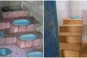 10 Penampakan desain nyeleneh kloset jongkok ini bikin mikir keras