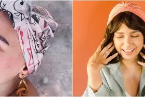 12 Pesona Feby Febiola pakai penutup kepala, makin cantik