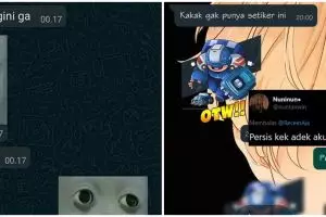 10 Chat lucu berbagi stiker di WhatsApp, absurdnya bikin tepuk jidat