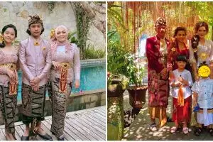 Beda gaya 10 keluarga seleb pakai busana adat Bali, curi perhatian