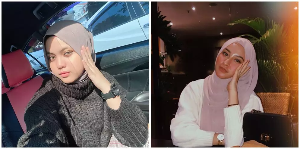beda gaya fashion hijab putri & shania Instagram
