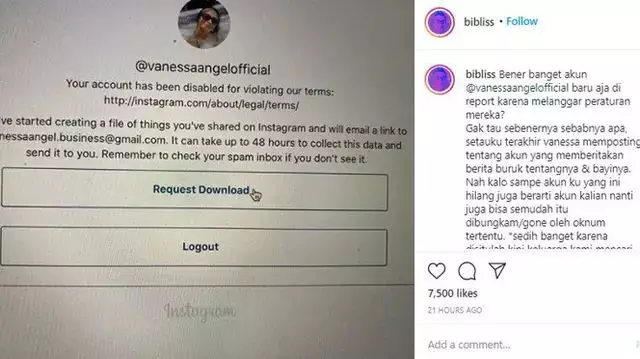 seleb yang akun instagramnya hilang Berbagai Sumber