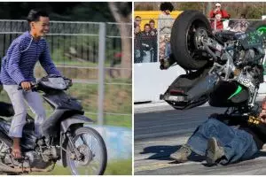 10 Momen apes saat naik motor ini tertangkap kamera, bikin tepuk jidat