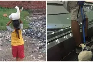 10 Momen lucu orang ngajak hewan jalan-jalan ini kocak abis