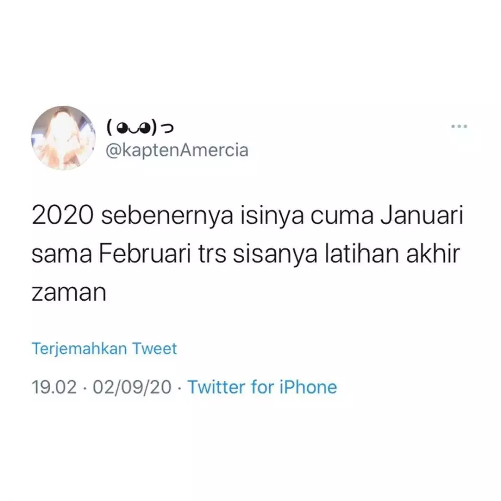 cuitan absurd tentang 2020 Twitter