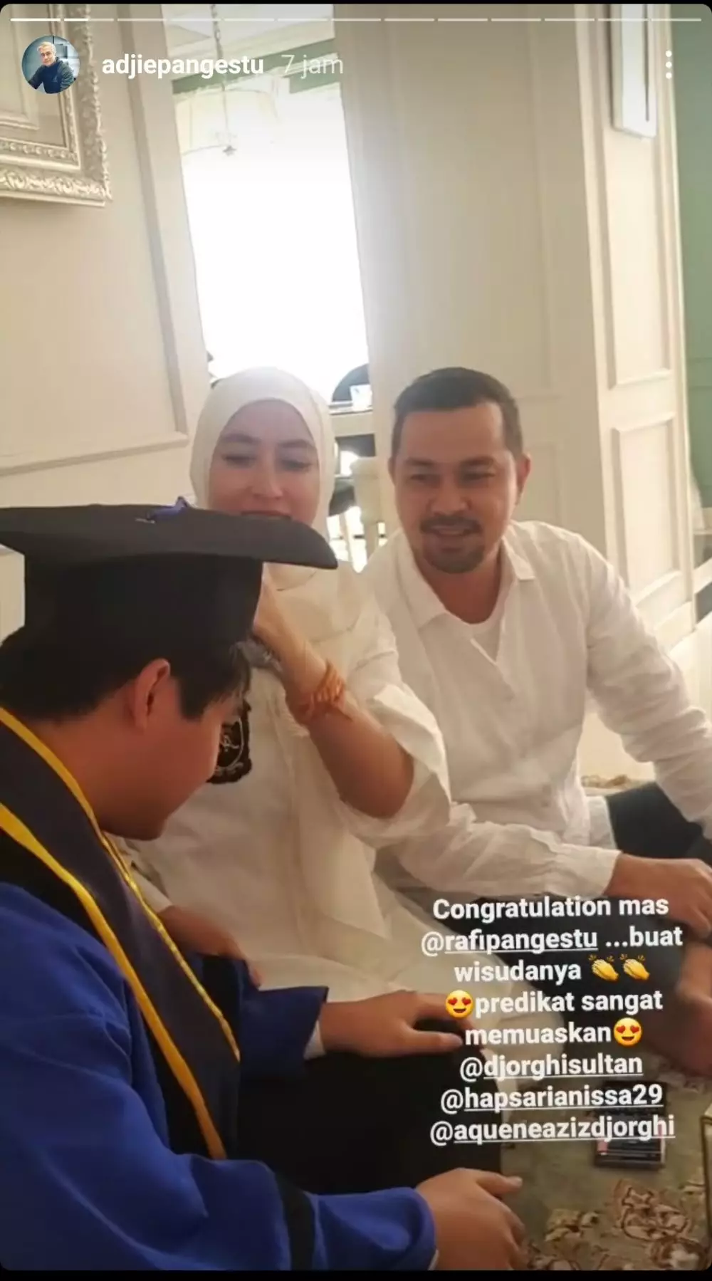 wisuda Rafi Pangestu instagram
