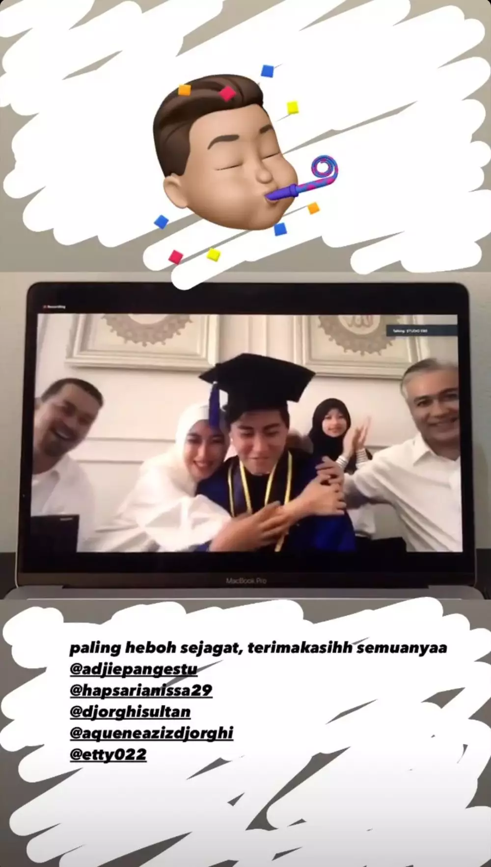 wisuda Rafi Pangestu instagram