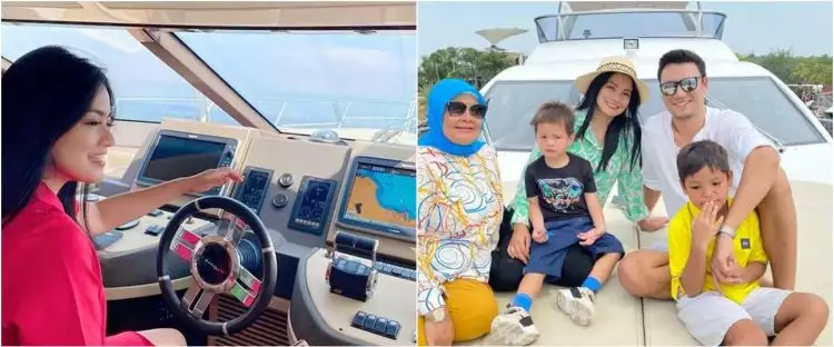 9 Potret liburan Titi Kamal dan keluarga di atas kapal, bikin baper