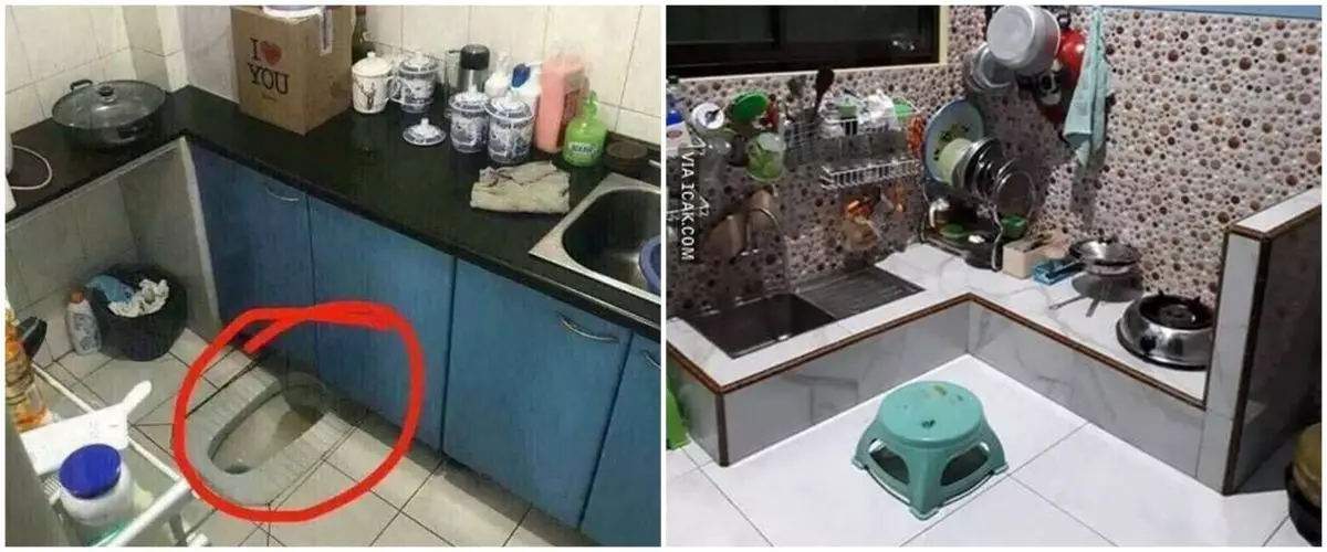 10 Penampakan desain dapur nyeleneh ini bikin heran