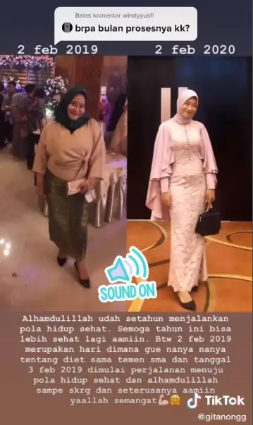 kisah pasangan sukses diet TikTok/@gitanongg kisah pasangan sukses diet TikTok/@gitanongg