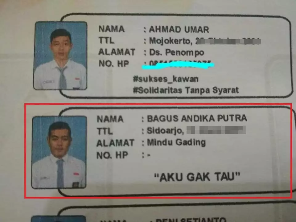 Kesan pesan murid cowok Twitter