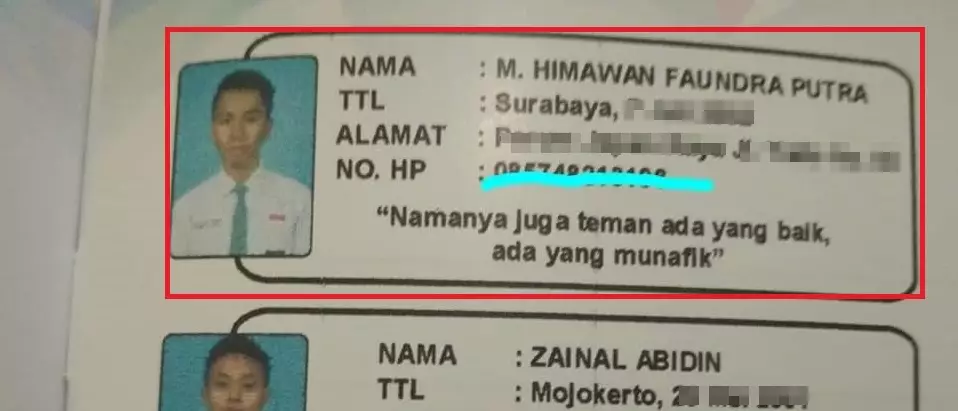 Kesan pesan murid cowok Twitter