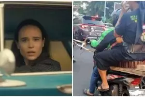 10 Editan lucu Vanya 'The Umbrella Academy' kaget lihat keunikan warga