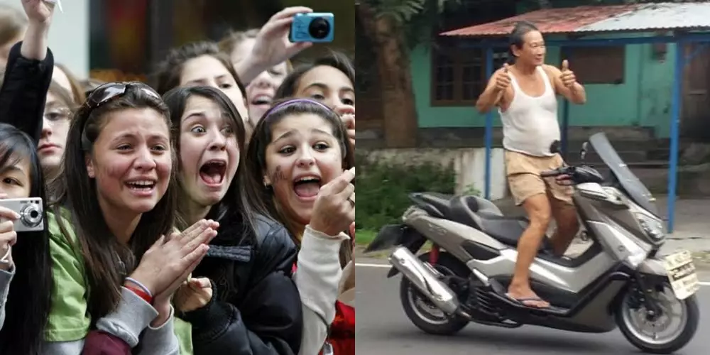 Editan penonton kagum atraksi pengendara Berbagai sumber